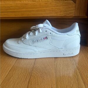 Reebok White Athletic Shoes Leather Upper